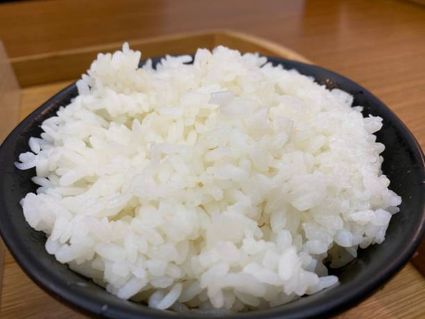A bowl of rice ready to be served